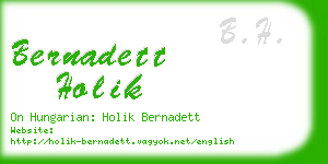 bernadett holik business card